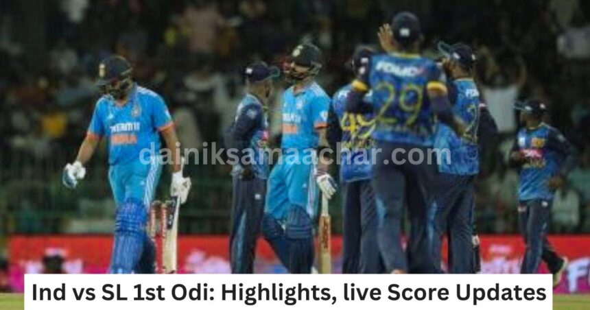 Ind vs SL 1st Odi: Highlights, live Score Updates